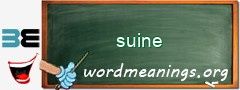 WordMeaning blackboard for suine